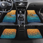 Egyptian Tefnut Fiery Eye Car Mats with Roaring Lion in Desert and Water Element