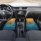 Egyptian Tefnut Fiery Eye Car Mats with Roaring Lion in Desert and Water Element