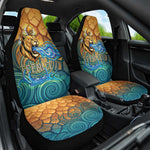 Egyptian Tefnut Fiery Eye Car Seat Cover with Roaring Lion in Desert and Water Element