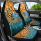Egyptian Tefnut Fiery Eye Car Seat Cover with Roaring Lion in Desert and Water Element