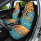 Egyptian Tefnut Fiery Eye Car Seat Cover with Roaring Lion in Desert and Water Element