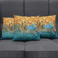 Egyptian Tefnut Fiery Eye Pillow Cover with Roaring Lion in Desert and Water Element