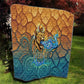 Egyptian Tefnut Fiery Eye Quilt with Roaring Lion in Desert and Water Element