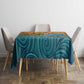 Egyptian Tefnut Fiery Eye Tablecloth with Roaring Lion in Desert and Water Element