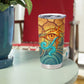 Egyptian Tefnut Fiery Eye Tumbler Cup with Roaring Lion in Desert and Water Element