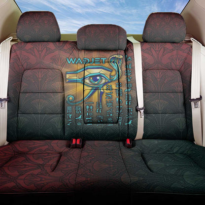 Egyptian Wadjet Winged Cobra Back Car Seat Cover with Eye of Horus in Fiery Royal Protector Theme