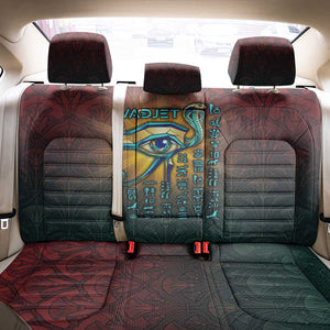 Egyptian Wadjet Winged Cobra Back Car Seat Cover with Eye of Horus in Fiery Royal Protector Theme