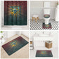 Egyptian Wadjet Winged Cobra Bathroom Set with Eye of Horus in Fiery Royal Protector Theme
