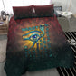 Egyptian Wadjet Winged Cobra Bedding Set with Eye of Horus in Fiery Royal Protector Theme