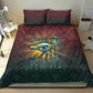 Egyptian Wadjet Winged Cobra Bedding Set with Eye of Horus in Fiery Royal Protector Theme