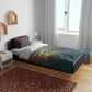 Egyptian Wadjet Winged Cobra Bedding Set with Eye of Horus in Fiery Royal Protector Theme