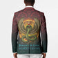 Egyptian Wadjet Winged Cobra Blazer with Eye of Horus in Fiery Royal Protector Theme