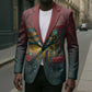 Egyptian Wadjet Winged Cobra Blazer with Eye of Horus in Fiery Royal Protector Theme