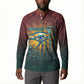 Egyptian Wadjet Winged Cobra Button Sweatshirt with Eye of Horus in Fiery Royal Protector Theme
