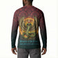 Egyptian Wadjet Winged Cobra Button Sweatshirt with Eye of Horus in Fiery Royal Protector Theme