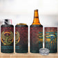 Egyptian Wadjet Winged Cobra 4 in 1 Can Cooler Tumbler with Eye of Horus in Fiery Royal Protector Theme