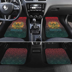 Egyptian Wadjet Winged Cobra Car Mats with Eye of Horus in Fiery Royal Protector Theme