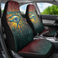 Egyptian Wadjet Winged Cobra Car Seat Cover with Eye of Horus in Fiery Royal Protector Theme