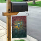 Egyptian Wadjet Winged Cobra Garden Flag with Eye of Horus in Fiery Royal Protector Theme