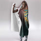 Egyptian Wadjet Winged Cobra Hooded Blanket with Eye of Horus in Fiery Royal Protector Theme