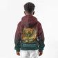 Egyptian Wadjet Winged Cobra Kid Hoodie with Eye of Horus in Fiery Royal Protector Theme