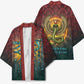Egyptian Wadjet Winged Cobra Kimono with Eye of Horus in Fiery Royal Protector Theme