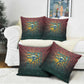 Egyptian Wadjet Winged Cobra Pillow Cover with Eye of Horus in Fiery Royal Protector Theme