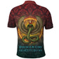 Egyptian Wadjet Winged Cobra Polo Shirt with Eye of Horus in Fiery Royal Protector Theme