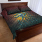 Egyptian Wadjet Winged Cobra Quilt Bed Set with Eye of Horus in Fiery Royal Protector Theme