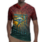 Egyptian Wadjet Winged Cobra Rugby Jersey with Eye of Horus in Fiery Royal Protector Theme