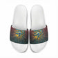 Egyptian Wadjet Winged Cobra Slide Sandals with Eye of Horus in Fiery Royal Protector Theme