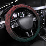 Egyptian Wadjet Winged Cobra Steering Wheel Cover with Eye of Horus in Fiery Royal Protector Theme