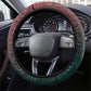 Egyptian Wadjet Winged Cobra Steering Wheel Cover with Eye of Horus in Fiery Royal Protector Theme