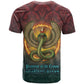 Egyptian Wadjet Winged Cobra T shirt with Eye of Horus in Fiery Royal Protector Theme
