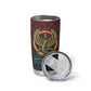 Egyptian Wadjet Winged Cobra Tumbler Cup with Eye of Horus in Fiery Royal Protector Theme