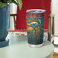 Egyptian Wadjet Winged Cobra Tumbler Cup with Eye of Horus in Fiery Royal Protector Theme