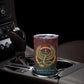 Egyptian Wadjet Winged Cobra Tumbler Cup with Eye of Horus in Fiery Royal Protector Theme