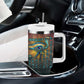 Egyptian Wadjet Winged Cobra Tumbler With Handle with Eye of Horus in Fiery Royal Protector Theme