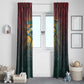 Egyptian Wadjet Winged Cobra Window Curtain with Eye of Horus in Fiery Royal Protector Theme