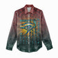 Egyptian Wadjet Winged Cobra Women Casual Shirt with Eye of Horus in Fiery Royal Protector Theme