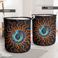 Wadjet Fiery Serpent Laundry Basket Egyptian Ankh Symbol in Dark Flame Protector Theme