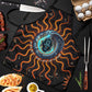 Wadjet Fiery Serpent Apron Egyptian Ankh Symbol in Dark Flame Protector Theme