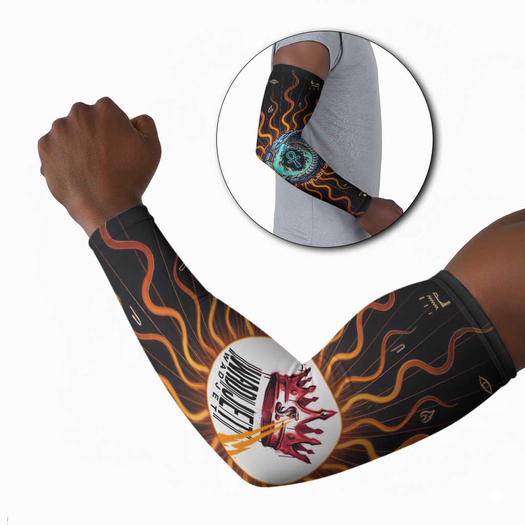 Wadjet Fiery Serpent Arm Sleeves Egyptian Ankh Symbol in Dark Flame ...