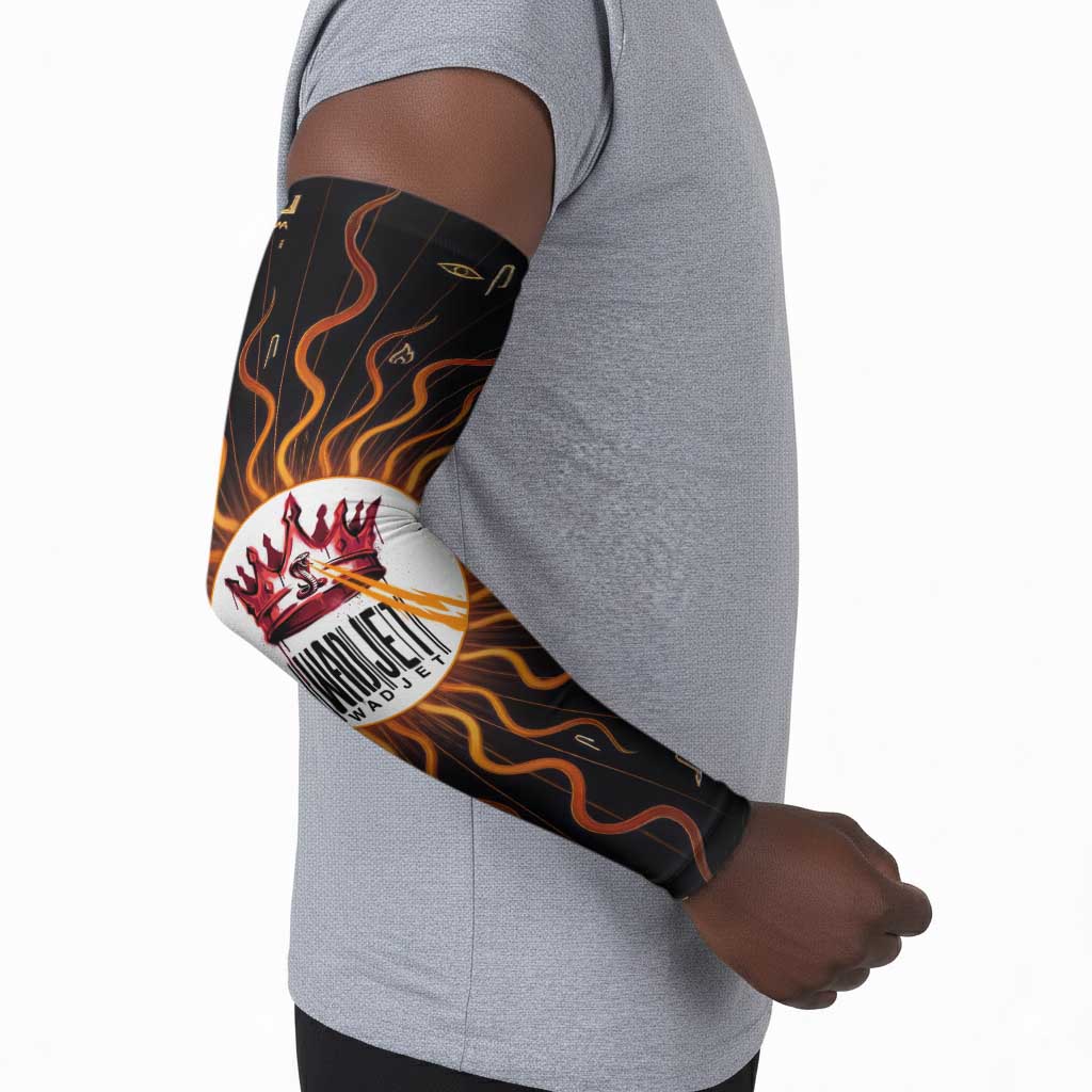 Wadjet Fiery Serpent Arm Sleeves Egyptian Ankh Symbol in Dark Flame Protector Theme
