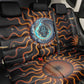 Wadjet Fiery Serpent Back Car Seat Cover Egyptian Ankh Symbol in Dark Flame Protector Theme