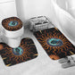 Wadjet Fiery Serpent Bathroom Set Egyptian Ankh Symbol in Dark Flame Protector Theme