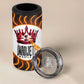Wadjet Fiery Serpent 4 in 1 Can Cooler Tumbler Egyptian Ankh Symbol in Dark Flame Protector Theme