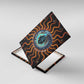Wadjet Fiery Serpent Canvas Wall Art Egyptian Ankh Symbol in Dark Flame Protector Theme