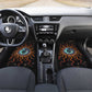 Wadjet Fiery Serpent Car Mats Egyptian Ankh Symbol in Dark Flame Protector Theme