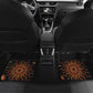 Wadjet Fiery Serpent Car Mats Egyptian Ankh Symbol in Dark Flame Protector Theme